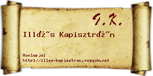 Illés Kapisztrán névjegykártya